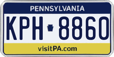 PA license plate KPH8860
