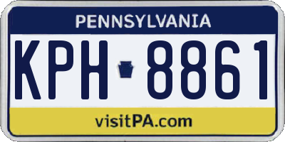 PA license plate KPH8861
