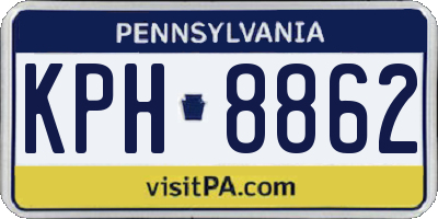 PA license plate KPH8862