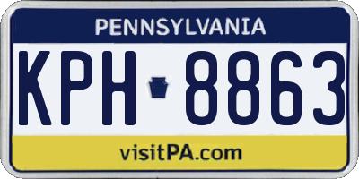 PA license plate KPH8863