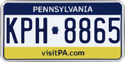 PA license plate KPH8865