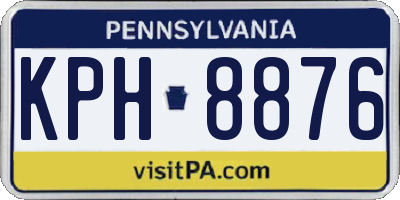 PA license plate KPH8876