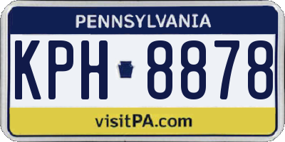 PA license plate KPH8878