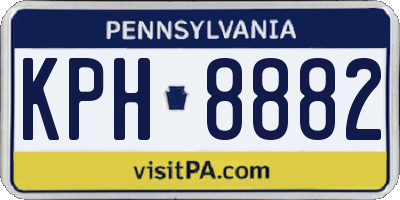 PA license plate KPH8882