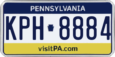 PA license plate KPH8884