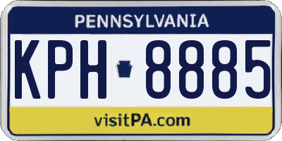 PA license plate KPH8885