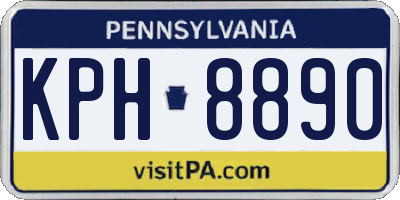 PA license plate KPH8890