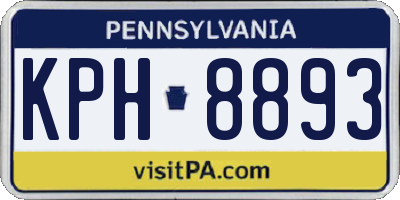 PA license plate KPH8893
