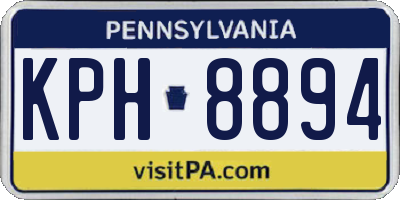 PA license plate KPH8894