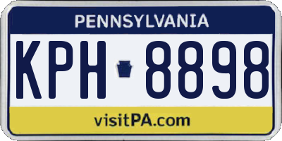 PA license plate KPH8898