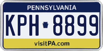 PA license plate KPH8899