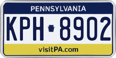 PA license plate KPH8902