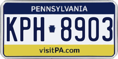 PA license plate KPH8903