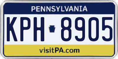 PA license plate KPH8905