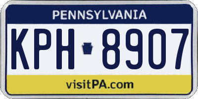 PA license plate KPH8907