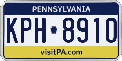 PA license plate KPH8910