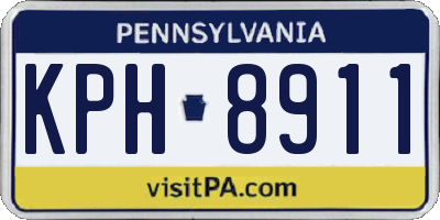 PA license plate KPH8911