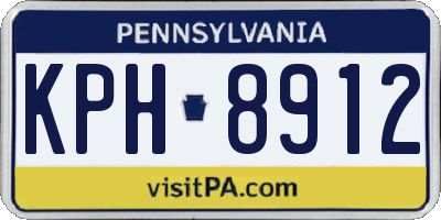 PA license plate KPH8912