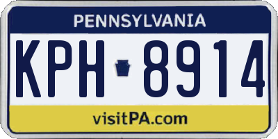 PA license plate KPH8914