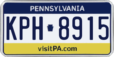 PA license plate KPH8915