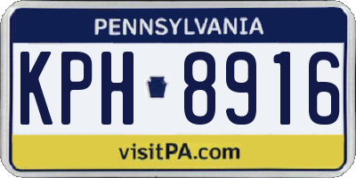 PA license plate KPH8916