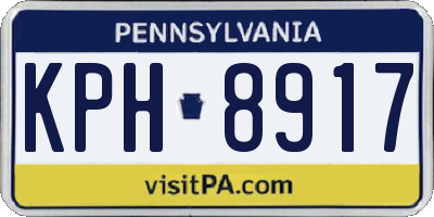 PA license plate KPH8917