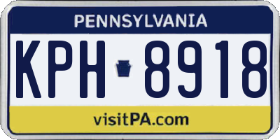 PA license plate KPH8918