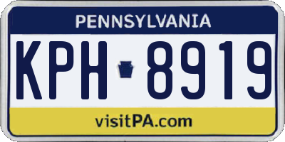 PA license plate KPH8919