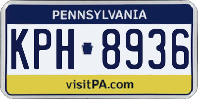 PA license plate KPH8936