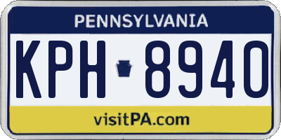 PA license plate KPH8940