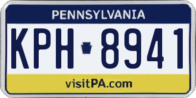 PA license plate KPH8941