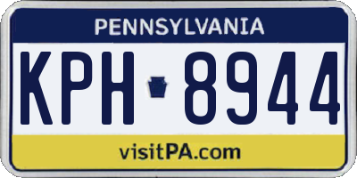 PA license plate KPH8944