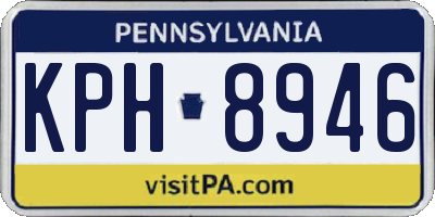 PA license plate KPH8946