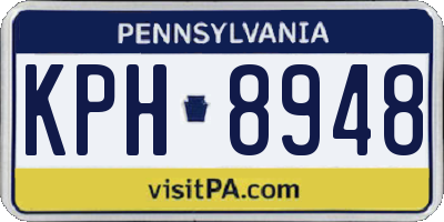 PA license plate KPH8948