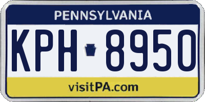 PA license plate KPH8950