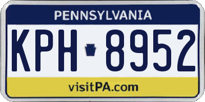 PA license plate KPH8952