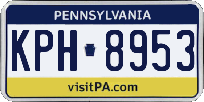 PA license plate KPH8953