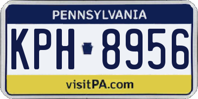 PA license plate KPH8956