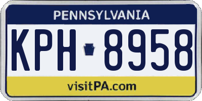 PA license plate KPH8958