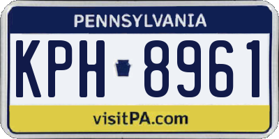 PA license plate KPH8961