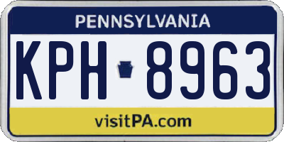 PA license plate KPH8963