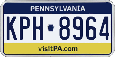 PA license plate KPH8964