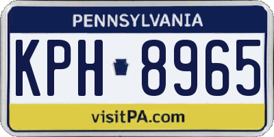 PA license plate KPH8965