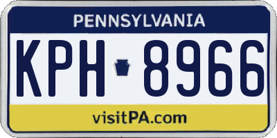 PA license plate KPH8966