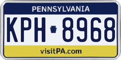 PA license plate KPH8968