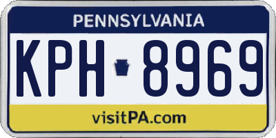 PA license plate KPH8969