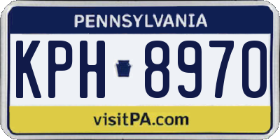 PA license plate KPH8970