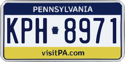 PA license plate KPH8971