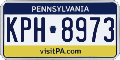PA license plate KPH8973
