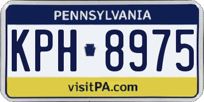 PA license plate KPH8975